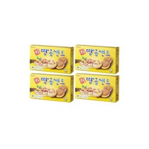 크라운 국희땅콩샌드 372gx4개 사무실/학교/간식/대용량