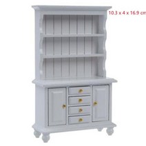 음식모형제작 미니어처 DIY 1/12 스케일 나무 중국 고전 옷장 미니 캐비닛 침실 가구 키트 집 및 거실 인형 집 27 가지 스타일, 20 as pic