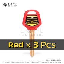 잠금장치 도난방지 오토바이 자전거 혼다 바이크 오토바이 포경 블랭크 교체 키 3 개 골드윙 GL1200 GL -2, [04] A 3 PCS Red, 04 A 3 PCS Red