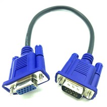 VGA케이블 모니터연결케이블 디스플레이포트 30cm 50cm VGA 케이블 편조 차폐 프리미엄 HDTV 컴퓨터 tv 디스플레이 신호 숏 M/F 연장, [01] Black, [02] 50cm
