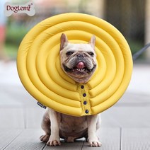 강아지 경추 목 보호대 디스크 발토 보조기 애견 수술후 재활 교정 넥카라 안전, 그린그레이, S