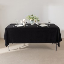 행사용벨벳테이블보 구김없고 늘어나지않는 고급벨벳소재 식탁보, 820(블랙), 180x150