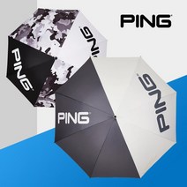 PING 핑 2022년 골프우산 남성 초경량 자동 수동 삼양인터내셔날, 60인치 수동 그레이/화이트