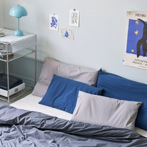 수면공감 우유 베개 스탠다드핏 + 소프트 워싱 커버 세트, 이지핏 1개+모던네이비커버 1개