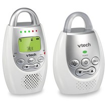 최대 1 000피트 범위의 VTech DM221 오디오 베이비 모니터 진동음 알림 토크백 인터콤 및 야간 조명 루, 단일옵션