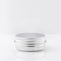 캔들씨 알루미늄 실버 틴 케이스 15ml 립밤 화장품 크림용기 캔들 소분용기, 1개