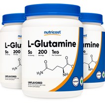 L-글루타민 파우더 1kg 무맛 3병, 단품