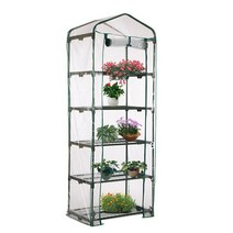 가정용 상추재배기 식물재배기 채소2/3/4/5 층 PVC 따뜻한 정원 가정용 식물 온실 커버 방수 꽃 보호 (철, 02 69X49X126cm