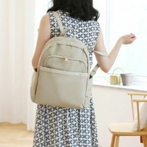 에이치플러스몰 깔끔 베이직 디자인 금장식 포인트 미니 백팩