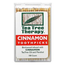Tea Tree Therapy Cinnamon Toothpicks 100 Count