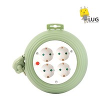 러그박스 줄감개 멀티탭 4구 민트 1.0SQ, 3m, 1개