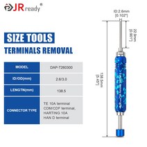 JRready DAP-T260300Terminal 추출기 도구 HARTING/TE 헤비 듀티 10A 시리즈 커넥터 접점 암수 핀 제거, 01 DAP-T260300