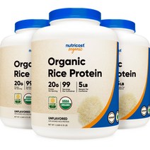 오가닉 쌀 프로틴 5lb 무맛 3병, 단품, 단품