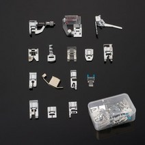 가정용미싱 미니재봉틀 오바로크 가죽 461115pcs 재봉틀 노루발 키트 형제 가수 Janom 발 도구 바느질 액세서리, 15pcs box-C