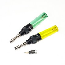 힛툴 히팅건 열풍기 무선 용접 토치 iron gas butane welder pen, 초록