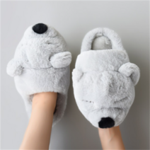 털슬리퍼 앞막힌 양털 겨울 슬리퍼 실내화 면 여성 가을 실내 미끄럼 방지 커플 만화