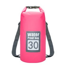 5L/10L/15L/20L/30L 방수 가방 드라이 백 PVC 방수 배낭 스포츠 가방 래프팅 수영 백팩 불 침투성 드라이 백, 30L  Pink