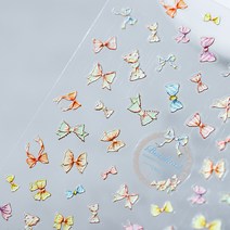 [디비투] 3D입체 데코스티커 네일스티커 모음 (33종디자인), S031-리본, 1개