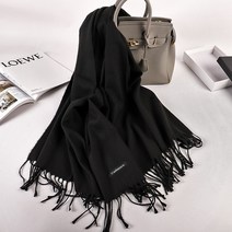 오버사이즈 두꺼운 포인트 머플러 숄 목도리 긴 스카프 겨울 여성 솔리드 캐시미어 Pashmina Shawls 술 Hijab 헤드 랩 Femme Bandana Tassel Foula