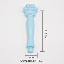 실링 왁스 스탬프 씰왁스 고양이 발톱 왁스 입자 인감 핸들 혼합 색상 투명 발광 비즈 DIY 선물 봉투 장식, 07 blue cat claw handle