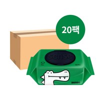 센스 물티슈 악어 캡형 100매 20팩