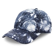 야구 볼캡 여성/남성용 민무늬 워싱 처리 로우 프로파일 면 및 데님 UPF 50+ 러닝 골프 모자, 2. Tie Dye - 8
