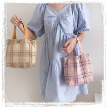 미니 체크 무늬 백 가방 미니백 체크무늬