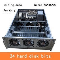 PC 케이스 치아 마이닝용 4u 서버 24 디스크 섀시 프레임 리그 서버 직접 연결, 6명의 팬과 함께