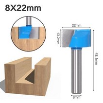 밀링공구 Vack 1pcs 밀 목공 도구 8mm 청소 바닥 조각 비트 솔리드 초경 cnc 밀링 커터 엔드 밀 나무 라우터 비트, 22mm
