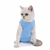 [코코스튜디오] 1+1 고양이 수술복 요양복 중성화수술, 고양이 환자복/스카이/XL