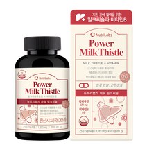 뉴트리랩스 파워 밀크씨슬 60정 실리마린 밀크시슬 간에 좋은 제품