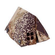WW2 밀리터리 무기 빌딩 블록 위장 마칭 텐트 육군 필드 SWAT 팀 MOC 브릭 장난감, 27 big tent brown