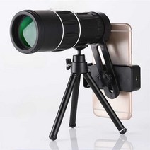 핸드폰 망원렌즈 16배줌 X 52 망원경 삼각대 세트, 16X52 표준 + 휴대폰 클립