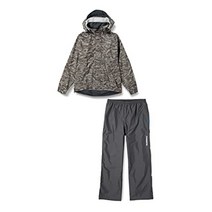 시마노 RA-027Q DS 우의 낚시복 레인수트 통기성 방수, 그레이 카모