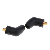 GHSHOP Shure SE215/SE315/SE425/SE535/UE900 헤드폰 용 2 조각 임베디드 L 모양 핀 플러그 잭 오디오 케이블 용 DIY 커넥터, 설명, 설명, 블랙
