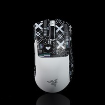레이저 데스에더 V3 Pro 마우스 그립 테이프 모음 신버전, 인화집 블랙화이트 (0.5mm)