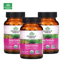 오가닉 인디아 샤타바리 Shatavari 800 mg 90정 x3 식물성 풀루란 베지 캡슐