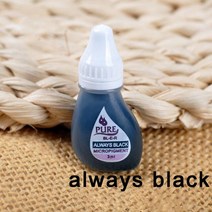 반영구잉크 눈썹문신 3ML 마이크로 색소 침착 눈썹 입술 PMU 반영구 메이크업 안료 마이크로블레이딩 문신 기계 잉크, [29] 29ALWAYS BLACK
