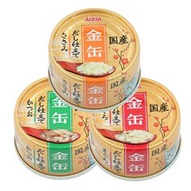 아이시아 금관 진육수 고양이 캔 간식 3종 혼합 24개, 참치