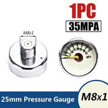 유량측정기 flowmeter manometer cylinder gauge 복합가스측정기 아르곤측정기pcp 페인트 볼 펌프 밸브 25mm m10x1 고압 게이지 1 인치 51, m8s35mpa x 1pcs