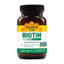 컨트리라이프 비오틴 1000mcg 100타블렛 컨츄리 비타민B 바이오틴