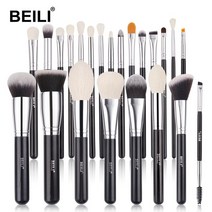 화장 브러쉬 붓 BEILI 블랙 메이크업 브러쉬 세트 전문 천연 염소 헤어 브러쉬 파운데이션 파우더 아이, B-23 개, 협력사