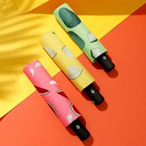 3단전자동우산 암막우산 양산겸용 자외선차단 후르츠패턴