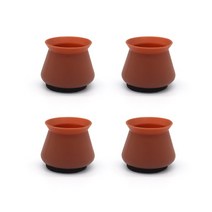 좌식의자 디스크의자 등받이의자 패브릭의자 틸팅의자 4/8pcs 실리콘 의자 모자 테이블 발 패드 둥근 비 슬, 05 Dark Brown_02 8PCS