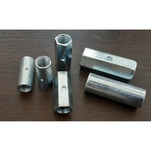 철(도금) 연결너트 3/8(원형) 외 연결소켓 전산볼트체결 연장너트 사이즈선택, 철(도금) 연결너트 M6(육각), 1개