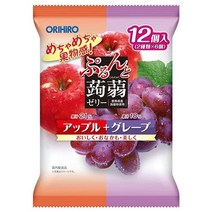 오리히로 푸른과 곤약 젤리 애플 + 포도 20g×12개×12봉투×(2 케이스)