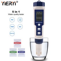 Yieryi-5 인 1 TDS EC PH 염분 온도 측정기 디지털 수질 모니터 테스터 스파 풀 수족관용, CHINA, EZ-9909 2
