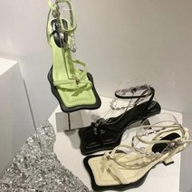 여자 여름 키튼힐 스퀘어토 스트랩 힐 샌들 발편한 슬리퍼 데일리 하객 LA-000033170