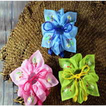 연꽃보자기 송편포장 떡포장+ 용기