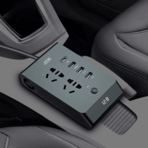 카니발 220V 인버트 인버터 전기차 전기 순수정현파 시거잭 차박 태양광 차량용, 12V 미니밴 전용+QC3.0, 12V